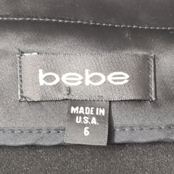 BEBE Gorgeous Black Satin Skirt Size 6,. - Picture 15 of 15